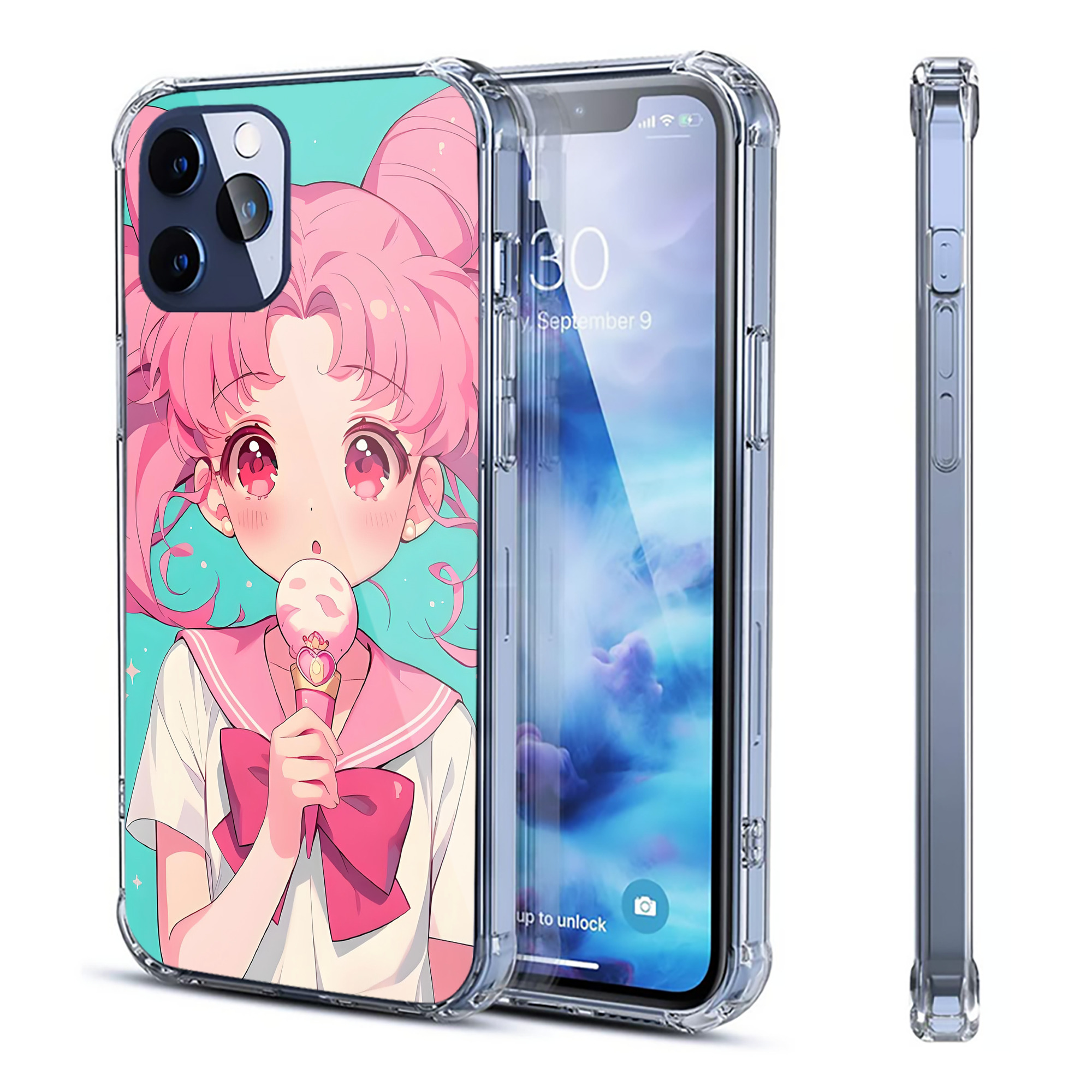 （画像用） 美少女戦士セーラームーン Sailor Moon 【iPhone 12シリーズ対応】透明スマホケース（クリアソフトケース）